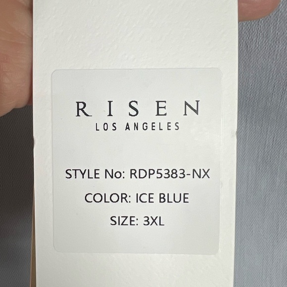 RISEN Wide Leg Jeans Light Wash Ice Blue Plus Size 3 XL - Picture 11 of 11